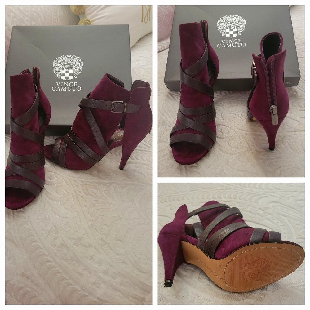 Vince Camuto wine heels 6.5